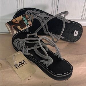 Women's Plaka Gray Sandals - NWT